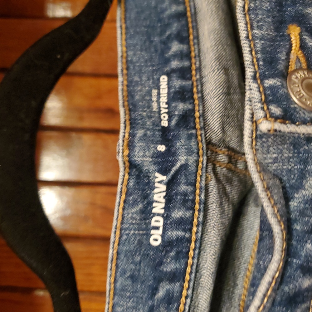 ❤️ 3 For $18 OLD NAVY Classic Blue Distressed Jeans Size 8 - Picture 4 of 12